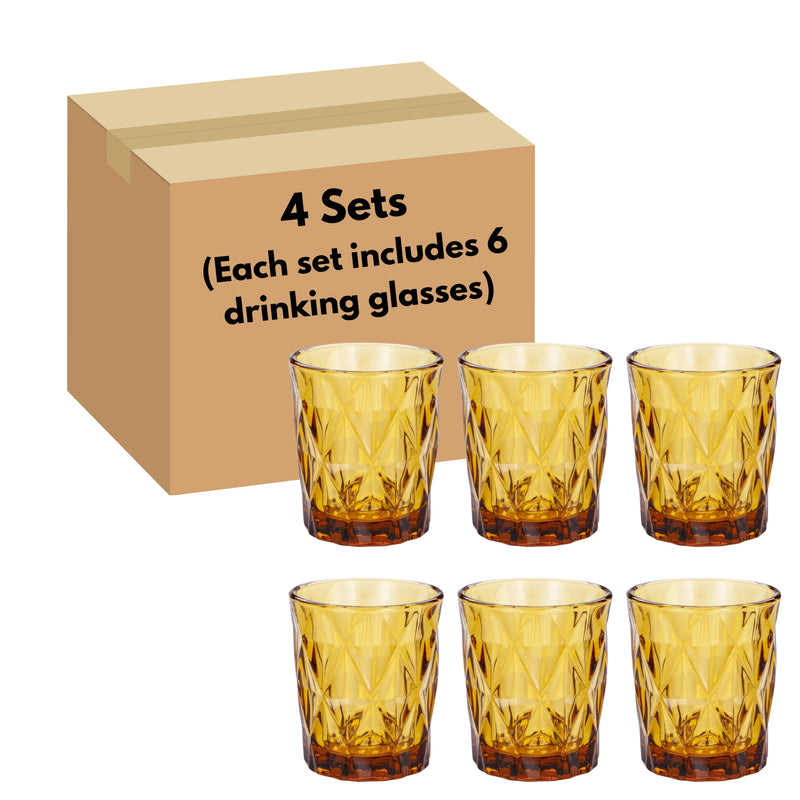 Diamond Etched Glass Tumblers