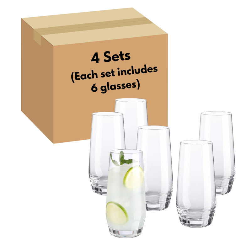 Classic Clear Glasses, Set of 6