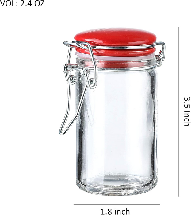Set of 4 Glass Kitchen Cruets Combo Set
