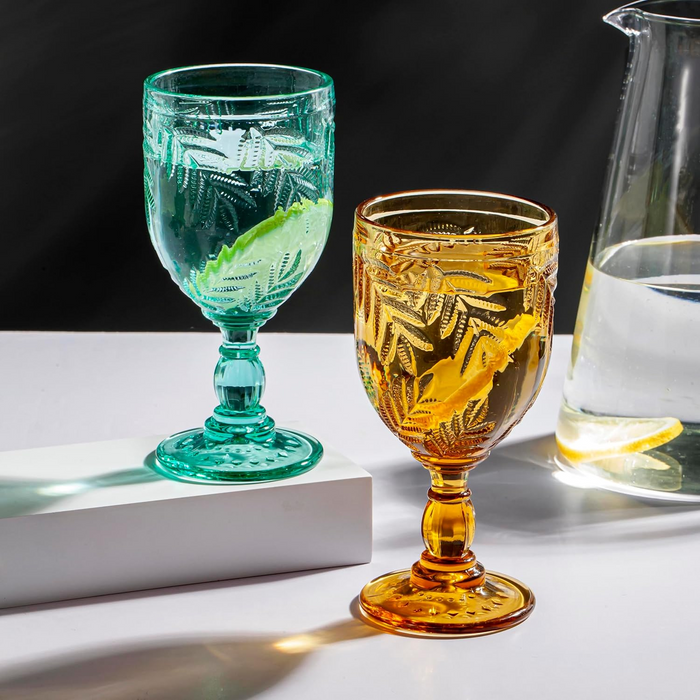 Gala Houseware Vintage Drinking Glasses Set of 6, (Multi-Color, 11 oz) 4 Sets per box (24 pieces)