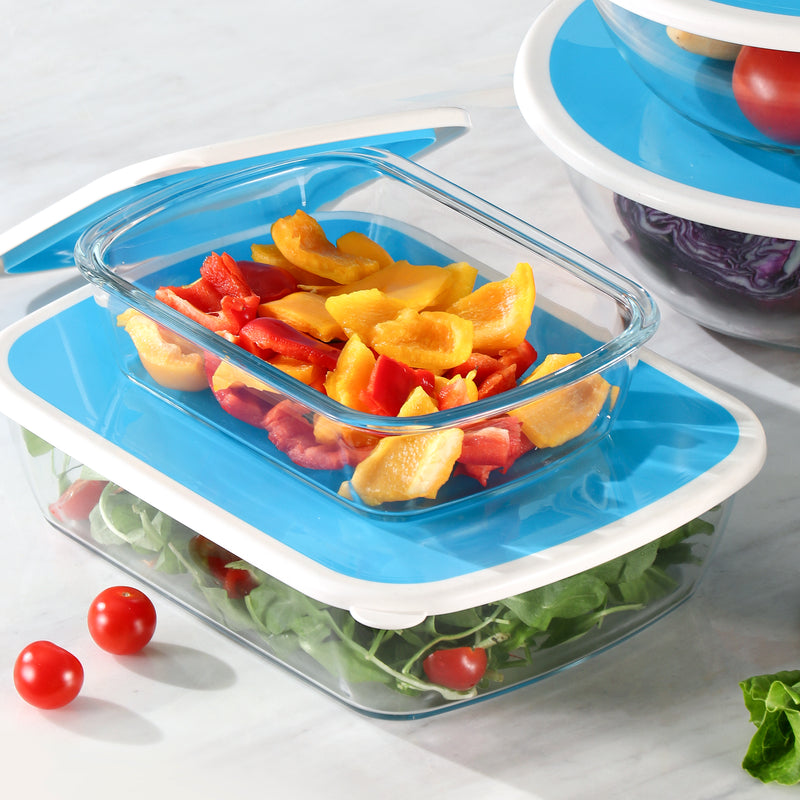 4-Piece Large Glass Food Storage Containers