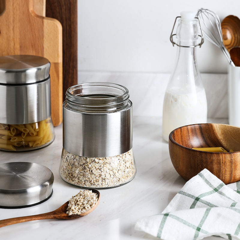 Glass Container Food Storage Canister Set