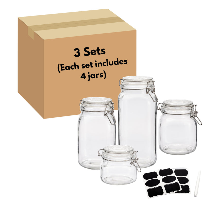 Wide Mouth Spice Jars, Airtight Glass Container