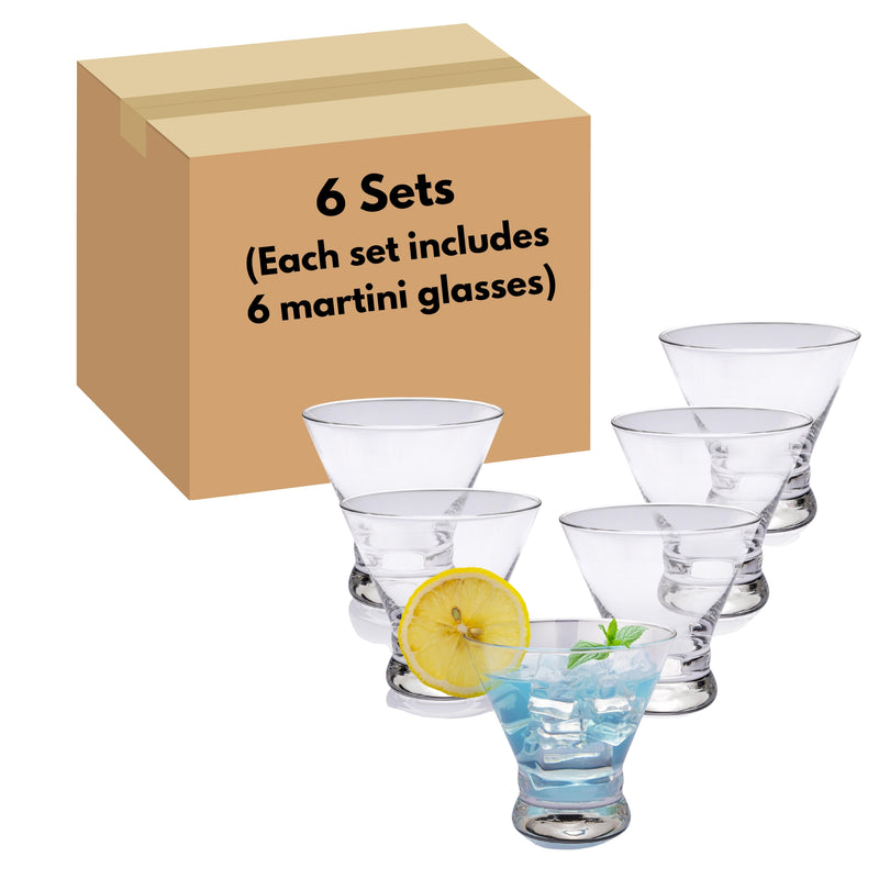 Crystal Stemless Martini Glasses