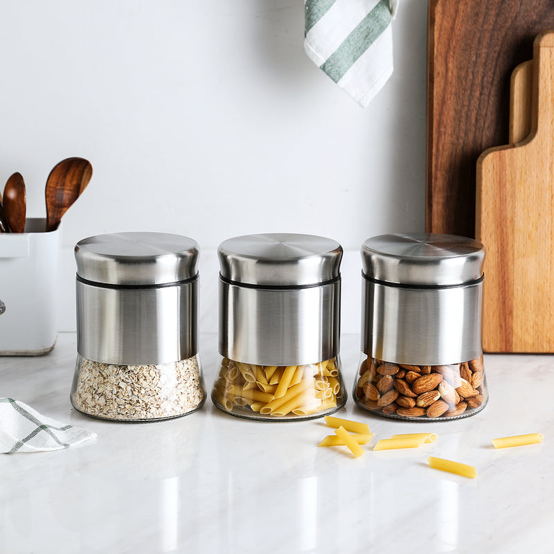 Glass Container Food Storage Canister Set