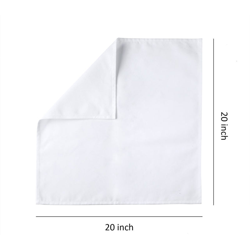 Spun Polyester Linen Napkins White