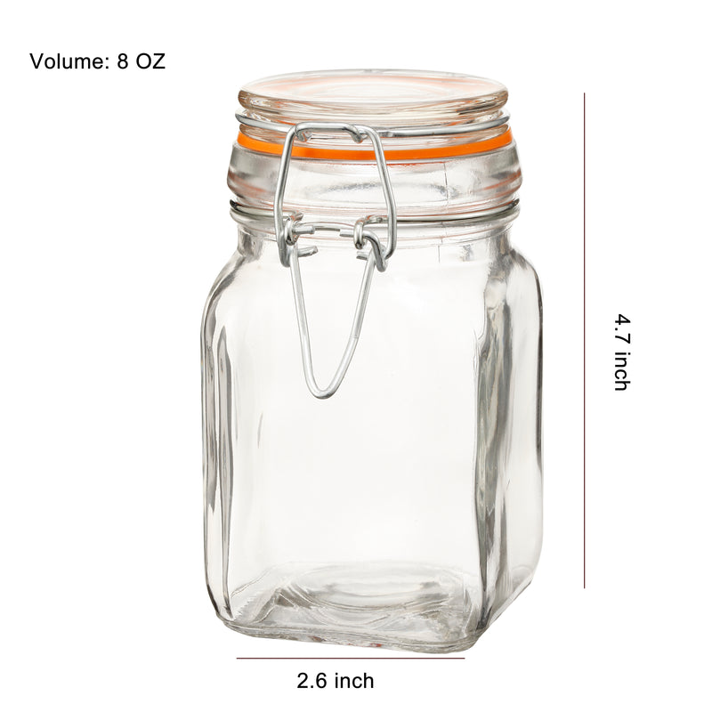 Glass Spice Jars Bottles with Airtight Lids