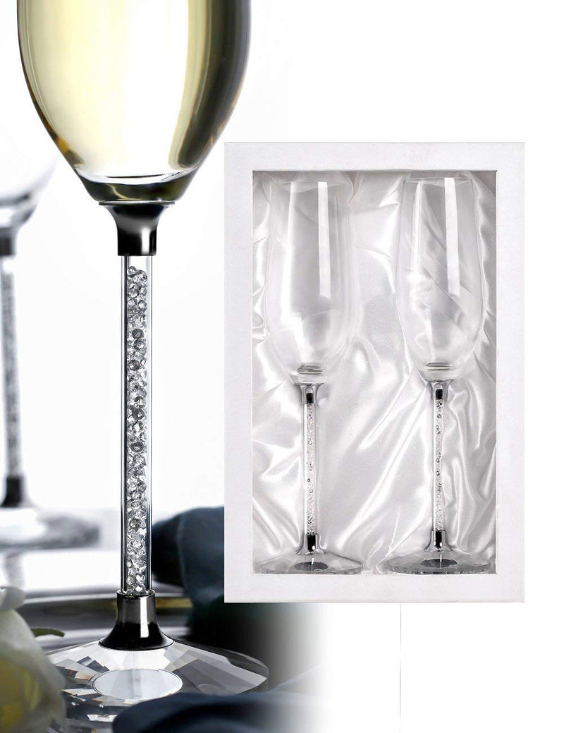 Lead Free 8 Ounce Champagne Glasses