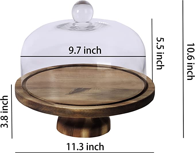 Clear Glass Cake Stand and Cover