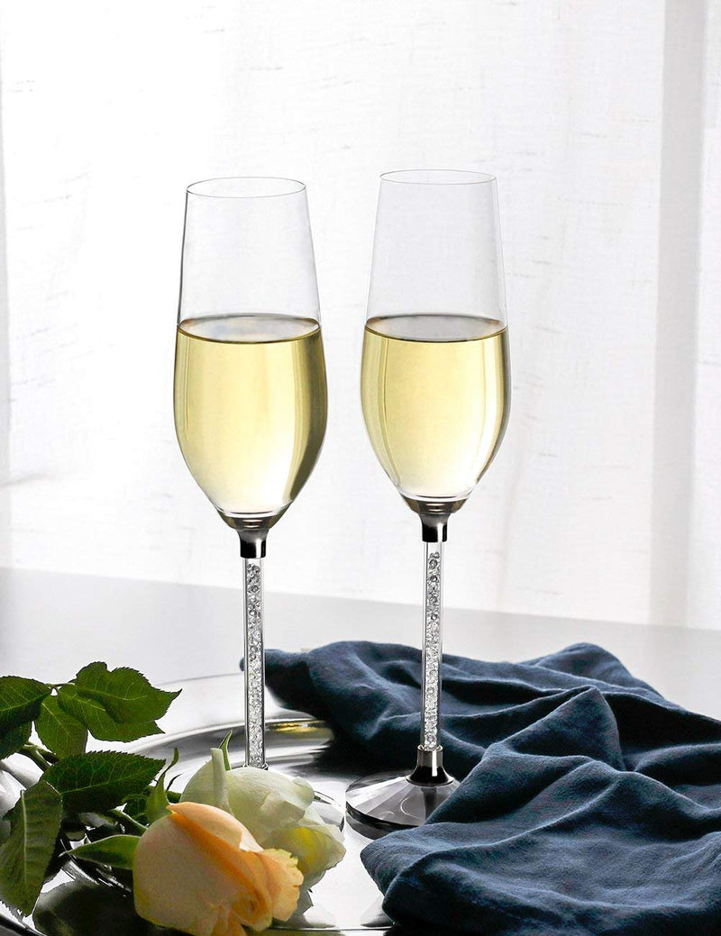 Lead Free 8 Ounce Champagne Glasses
