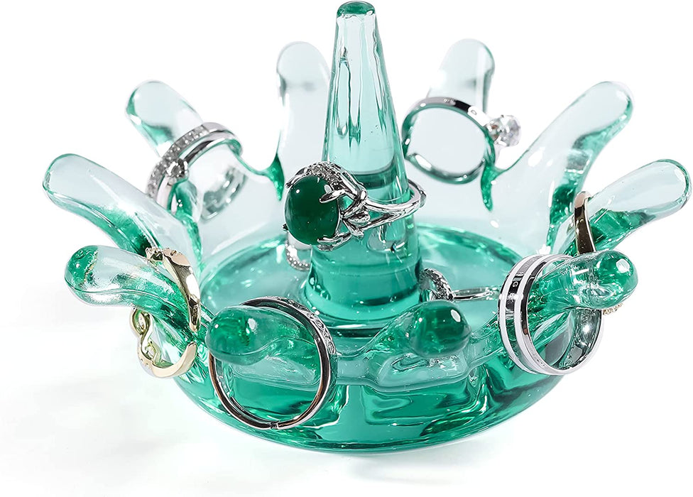 Solid Colored Glass Jewelry Organizer, 2.6” x 4.3”