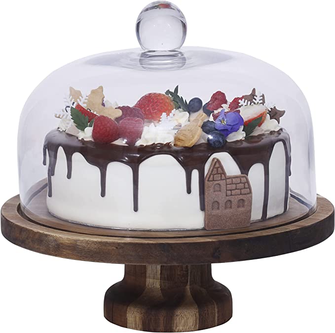 Clear Glass Cake Stand and Cover