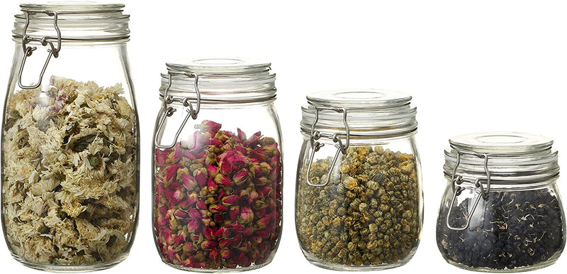 Airtight Glass Jars – Set of 4
