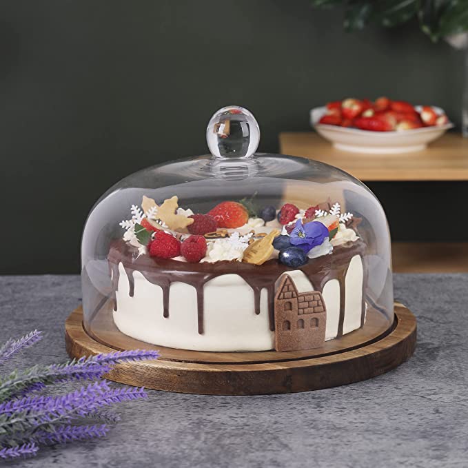 Clear Glass Cake Stand and Cover