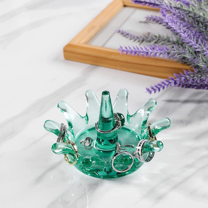 Solid Colored Glass Jewelry Organizer, 2.6” x 4.3”