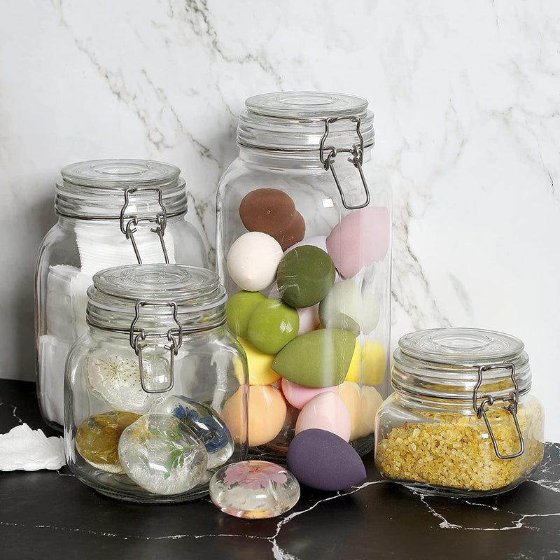 Airtight Glass Jars – Set of 4