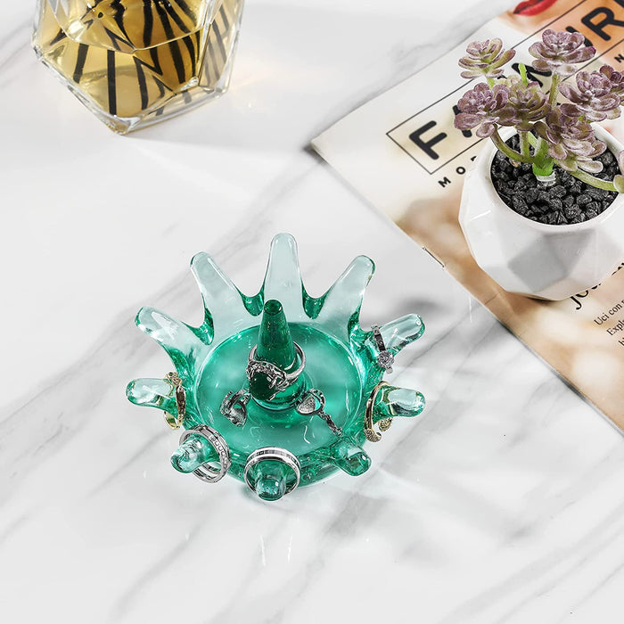 Solid Colored Glass Jewelry Organizer, 2.6” x 4.3”
