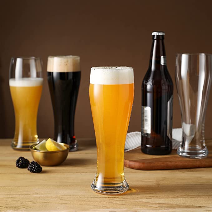 Gala Houseware Oversized Beer Glasses Set of 6 – 22oz Tall Pint Glasses for Craft Beer, IPA, Lager – Large Clear Beer Cups for Men, Parties, Home Bar, and Gifts – Dishwasher Safe