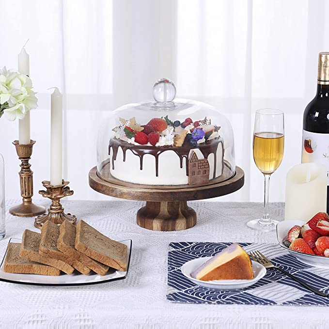 Clear Glass Cake Stand and Cover