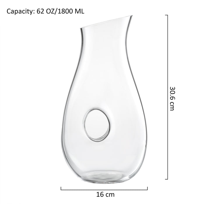 Hand Blown Lead-Free Crystal Wine Decanter (H. 30.6 cm)
