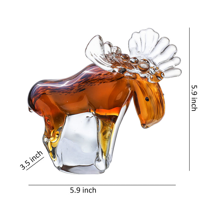 Art Craft Collectible Handmade Glass Elk Paperweight