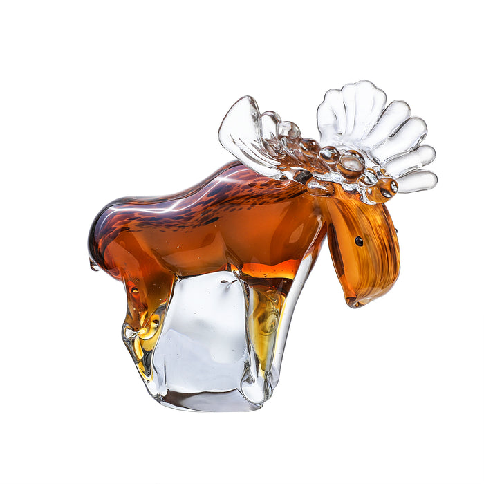 Art Craft Collectible Handmade Glass Elk Paperweight
