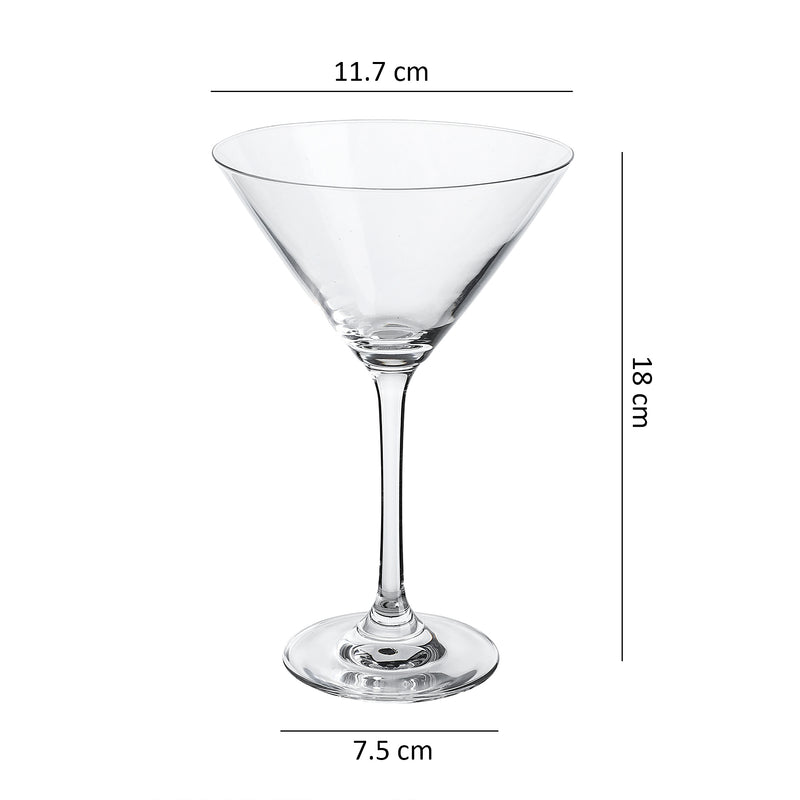 Lead-Free Martini Glasses with Stem