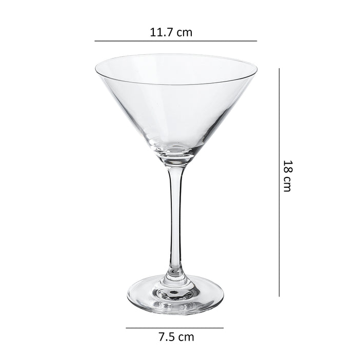 Gala Houseware Lead-Free Martini Glasses with Stem – Cocktail Glassware Set of 2, 9 oz Bar Glasses for Martinis, Margaritas, Cocktails, Juice & Desserts - 6 Sets Per Box (12 Pieces)