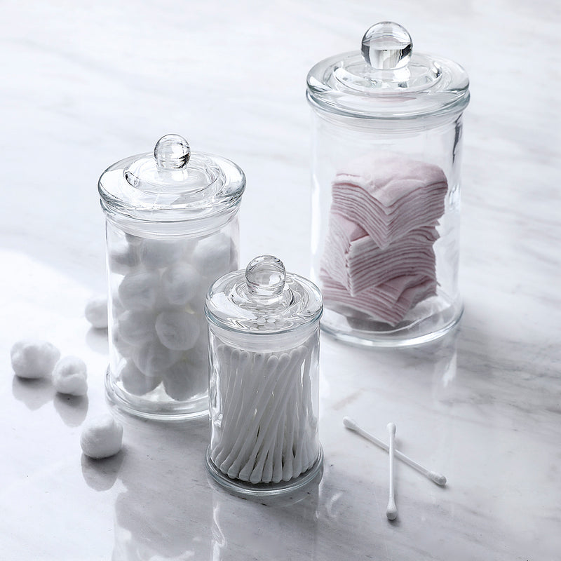 Mini Glass Apothecary Jars-Cotton Jar