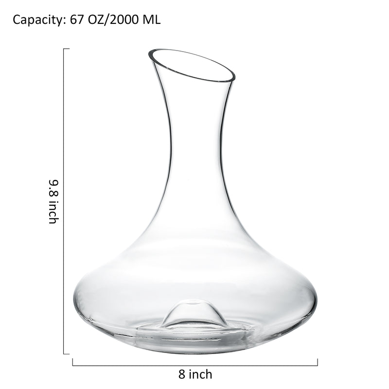 Hand Blown Lead-Free Crystal Wine Decanter
