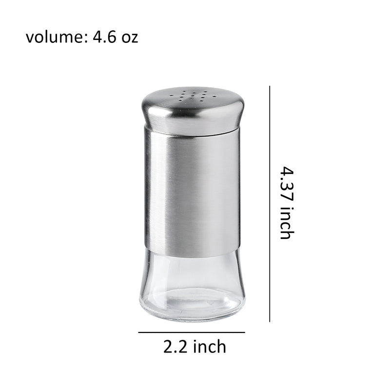 Salt and Pepper Shakers Set, Premium Glass