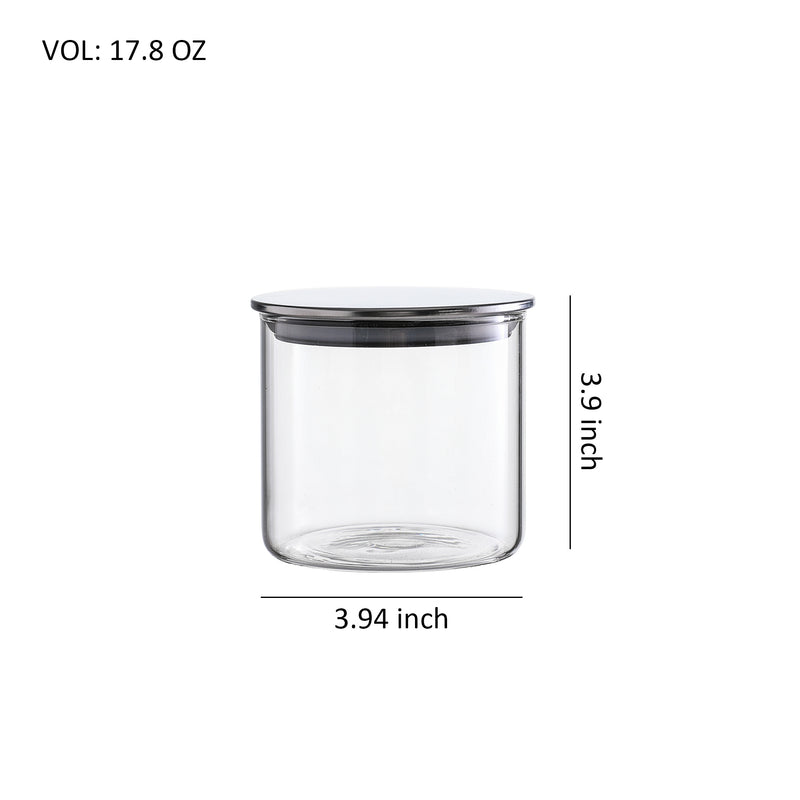 Airtight Clear Glass Canister Set of 3