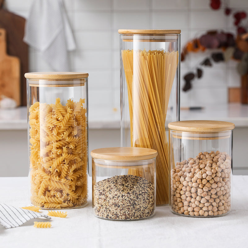Food Storage Glass Canister Set