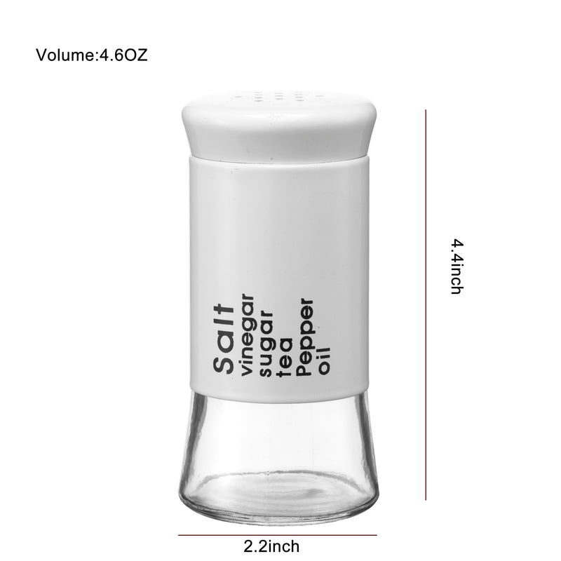 Salt and Pepper Shakers Set, Premium Glass