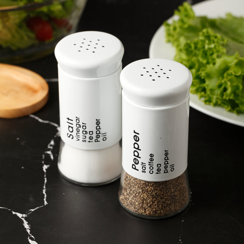 Salt and Pepper Shakers Set, Premium Glass