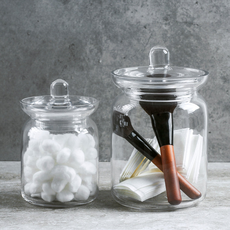 Bathroom Vanity Apothecary Jars, Set of 2