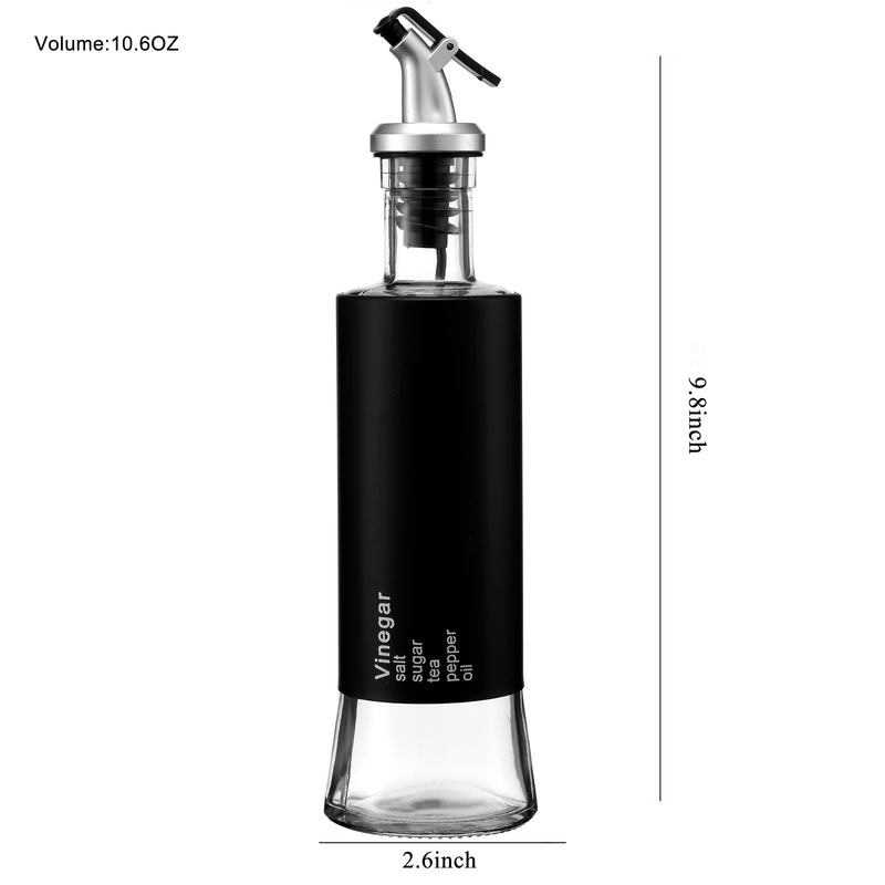 2-Piece Oil & Vinegar Dispenser Set – Glass Bottles with Stainless Steel Drip-Free Pourers